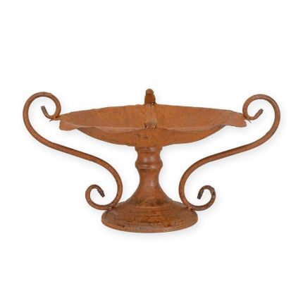 Vogelbad aus Eisen mit Edelrost