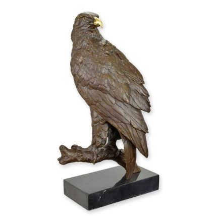 Bronzefigur ruhender Adler - Höhe 46 cm