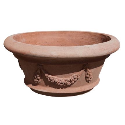 Impruneta Terracotta, Tinozza ovale  festonata, Montecchio SONDERANGEBOT 60% reduziert