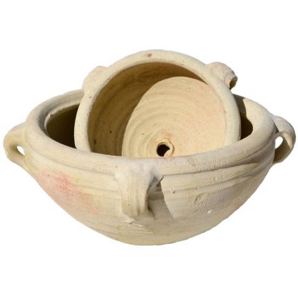 Blumenschale - rund - Terracotta - 2 Größen - Serie Amphore