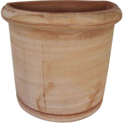 Galestro Terracotta, Semicircolare, halbkreisförmiger Pflanztopf, Blumengefäß, Wandtopf