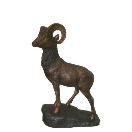 Bronze Figur, Lebensgroße Bergziege, Tierfigur, Figur, Bronzefigur