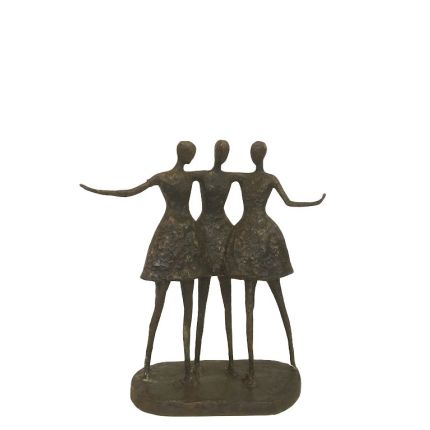 Bronze Figur, 3er-Gruppe Frauen , Bronzefigur, Skulptur, Statue