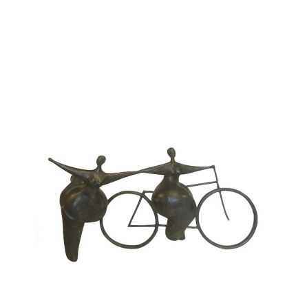 
Bronze Figur, 2 Frauen mit Fahrrad, Bronzefigur, Statue, Skulptur
