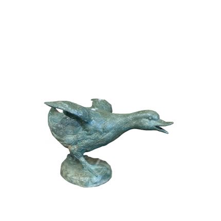 Bronzefigur Ente, Entenfigur, Bronzetierfigur, Bronzeente, Bronze