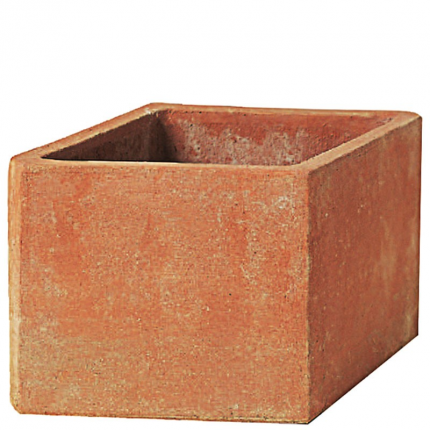 Impruneta Terracotta, Losanga, Blumentopf, rautenförmig, schlicht, grau, klein, Vierecktopf, Terracottatopf