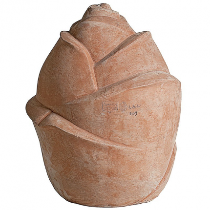 Impruneta Terracotta, Rosa in Boccio, Rosenfigur, Gartendekoration