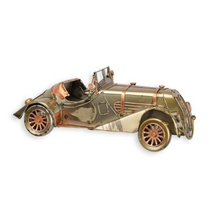 Miniatur-Auto, Oldtimer, Zinkblech, goldfarben