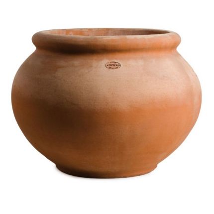 Impruneta Terracotta, Cachepot Montalcino, schlichter Blumentopf, Pflanztopf, Topf, Blumenkübel

