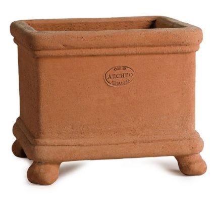 Impruneta Terracotta, Cassetta con Piedini, eckige Wanne, Pflanztopf