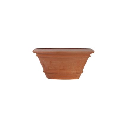 Vaso ovale liscio in terracotta Galestro