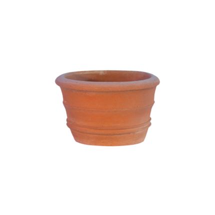 Vaso ovale liscio in terracotta Galestro