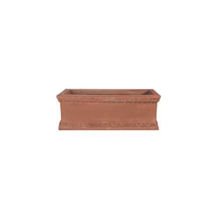 Terracotta Galestro, Cassetta con greca, 60 × 23 × 21 cm