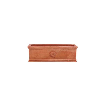 Terracotta Galestro, Cassetta con rosetta, 37 × 11 × 13 cm