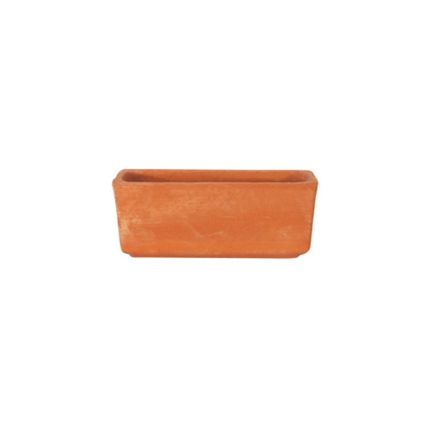 Galestro Terracotta, rechteckiger Pflanztopf, glatt, 16 × 8 × 6 cm