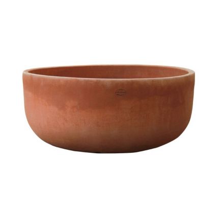 Impruneta Terracotta, Ciotola Senza Bordo Alta, Pflanzschale, Brunnenschale, Vogelbad, Vogeltränke