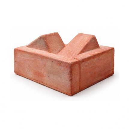 Galestro Terracotta Gartenaccessoire – Mattone Segna Aiuola Angolare – H 12 × D 12 × L 20 cm