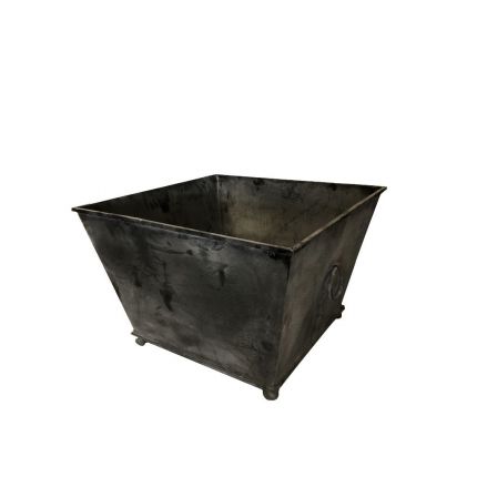Metallpflanzgefäß, Quadratischer Blumentopf aus Stahl ( 80 cm ), Metall
