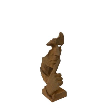 Gusseisen Figur, moderne Figur, flüsternder Mann, Dekoration, Statue