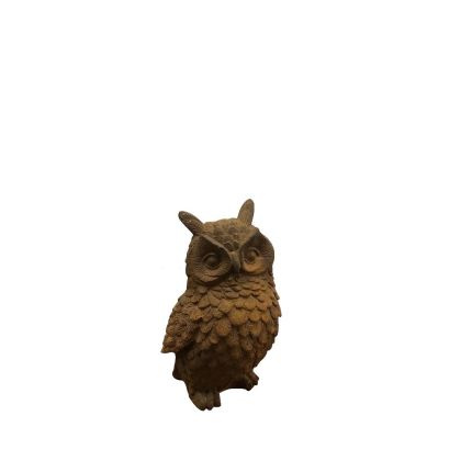 Gusseisen Figur, kleiner Steinkauz, Eule, Tierfigur, Tier