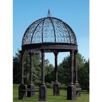 Pavillon,  klassischer Stil, Höhe 450 cm, Gusseisen, Gartenpavillon