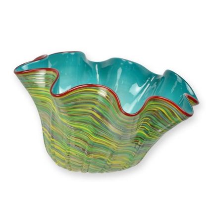 Muranoglas-Schale, Glasschale, Obstschale, Schüssel, rund, bunt, A MURANO STYLE GLASS BOWL