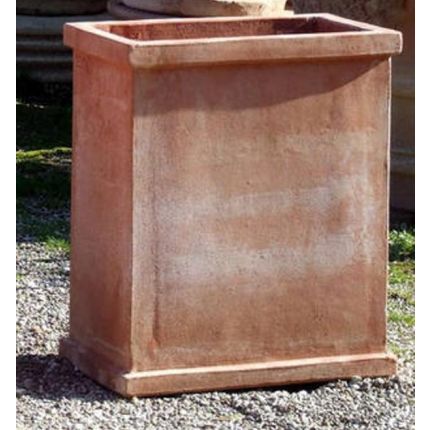 Impruneta Terracotta, Pilone rettangolare liscio, Blumentopf