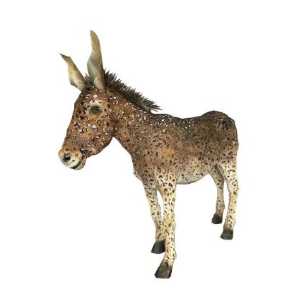 Eisenfigur, großer Esel, Tierfigur, Gartendekoration