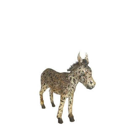 Eisenfigur, kleiner Esel, Tierfigur, Gartendekoration