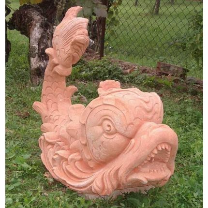 Impruneta Terracotta, Tritone sdraiato, Statue, Figur, Fisch