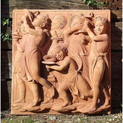 Impruneta Terracotta, Pannello cantorie Della Robbia, Wandbild, Kinder, Dekoration