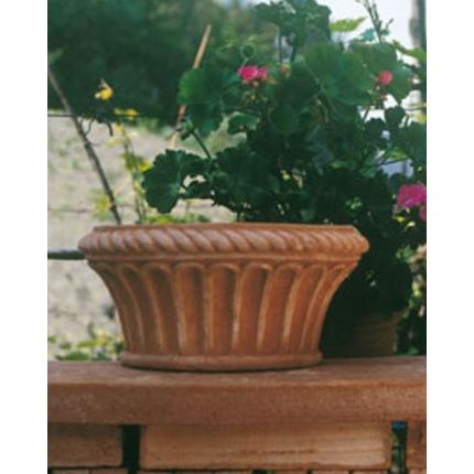 Impruneta Terracotta, Cestiino scanalato, Pflanzschale, Schale