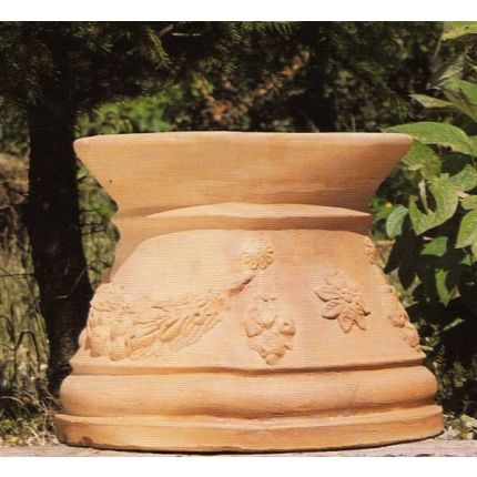 Impruneta Terracotta, Base festonata, Sockel, verzierter Sockel