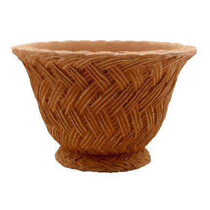 Impruneta Terracotta, Cestino vimini, Blumentopf, Pflanzgefäß, Vase, Topf