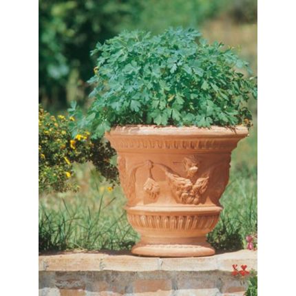 Impruneta Terracotta, Vaso Ornato Imperio, Blumentopf, Pflanzgefäß, Vase, Topf