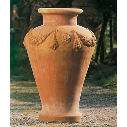Impruneta Terracotta, Anfora festonata, Amphore, Krug, Deko, verziertes Gefäß