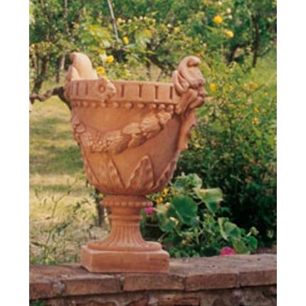 Impruneta Terracotta, Vaso Impero con maschere, Pokal