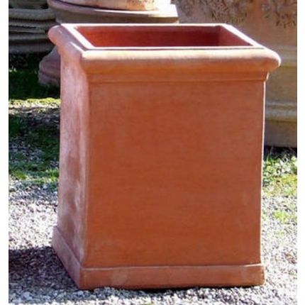 Impruneta Terracotta, Pilone liscio con bordo rotondo, Blumentopf, Pflanztopf