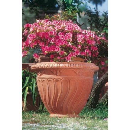 Impruneta Terracotta, Vaso tortiglione con festoni , Blumentopf, Pflanzgefäß, Vase, Topf