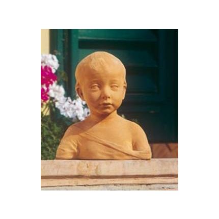 Impruneta Terracotta, Büste Kind, Busto Gesù bambino-Desiderio da Settignano