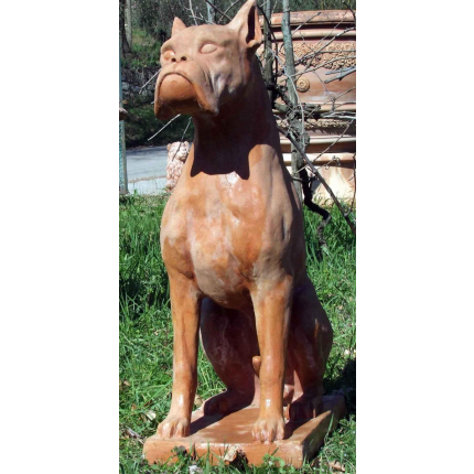 Impruneta Terracotta, Cane Bulldog, Figur, Statue, Bulldogge 