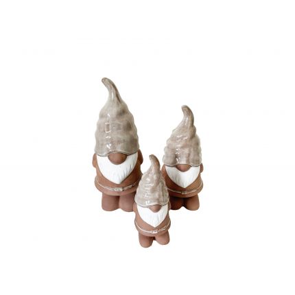 Wichtelmännchen - H. 31/41/51 cm - Cappuccino - Terracotta