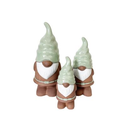 Wichtelmännchen - Terracotta - lindgrün - 3 Größen