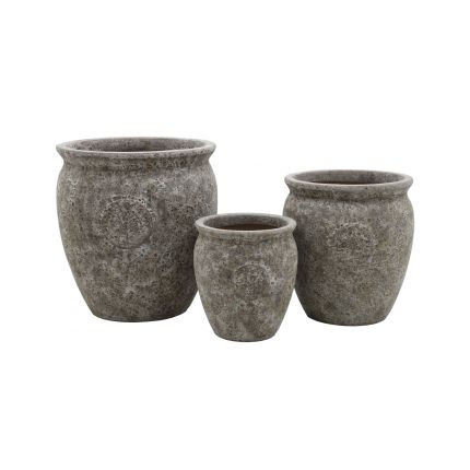 Blumentöpfe Magma Creme - rund - 3 Größen