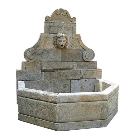 Wandbrunnen, Wasserstelle, Gartenbrunnen, Wasserbecken, Brunnen, Steinbrunnen