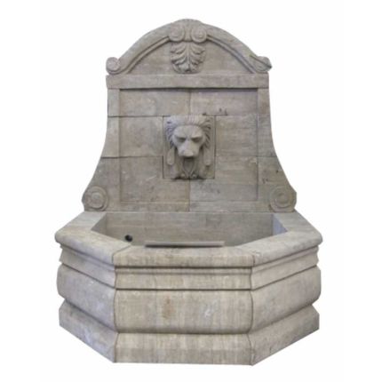 Wandbrunnen, Löwe, Wasserstelle, Gartenbrunnen, Wasserbecken, Brunnen, Steinbrunnen
