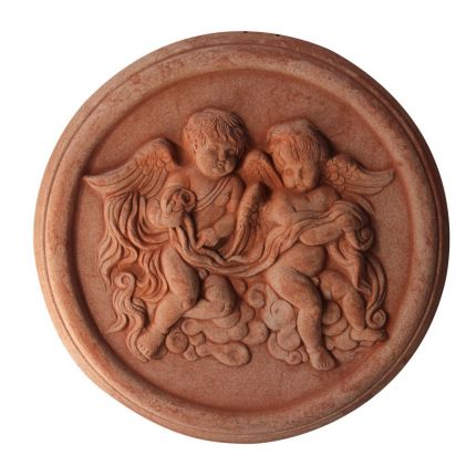 Impruneta Terracotta, Pannello con Angeli, Wandbild, Relief mit Engeln