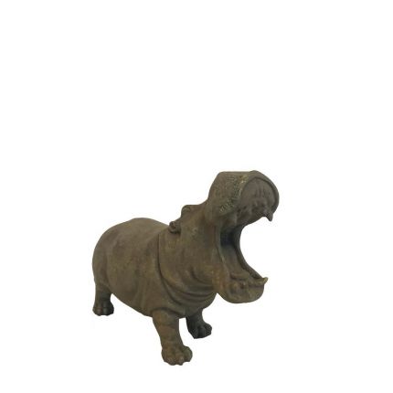 Kunststein, Nilpferd, Hippo, klein, Tierfigur, Tier, Gartendekoration