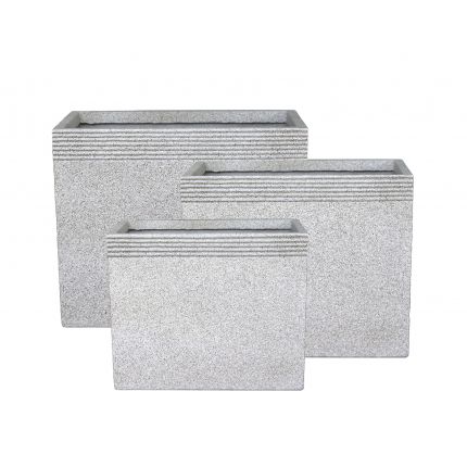 Pflanzhochkasten StoneLine - Fiberzement - Steinoptik - 3 Größen