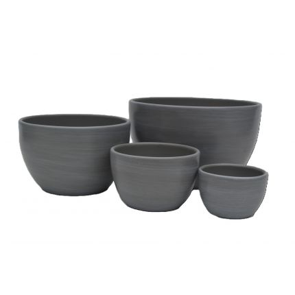 Blumentöpfe Painted - Cloudy Grey - rund - 4 Größen